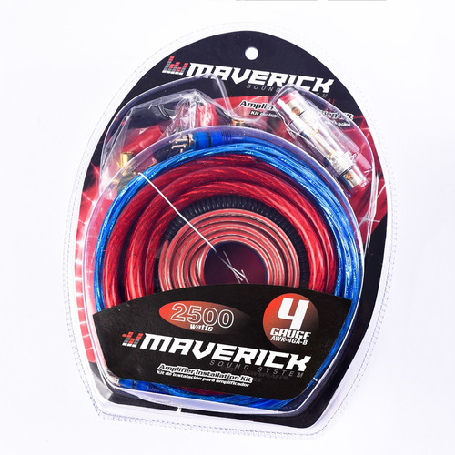 Imagen 2 de 6 de Kit Cables Instalacion Potencia 4 Gauge Hasta 2500w Maverick