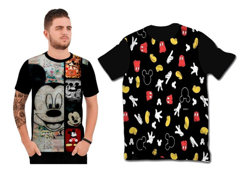 Camiseta Camisa Camisetas Promoção Mickey Adulto E Infantil