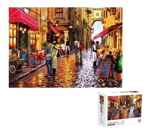 Rompecabezas 1000 Pzas Puzzle Coffee Street Cafe Cuadro Ed