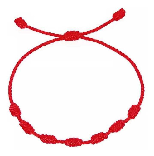 Kit de 2 pulseras de Kabbalah con siete nudos para ahuyentar a Red Evil
