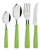 Comprar Set Juego Cubiertos Tramontina New Kolor Caja 24 Pzas Color Verde