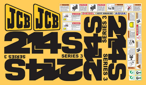 Kit De Calcomanías Para Jcb 214s Series 3