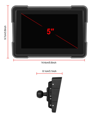Zk Car Player Carplay/auto Ip67 De 5 Pulgadas Con Dos