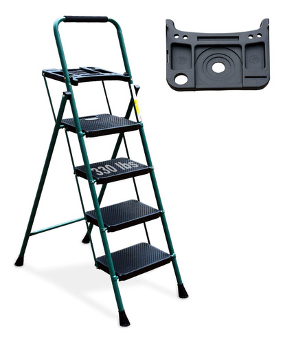 Escalera De 4 Escalones. Hbtower Taburete Plegable Con Plata