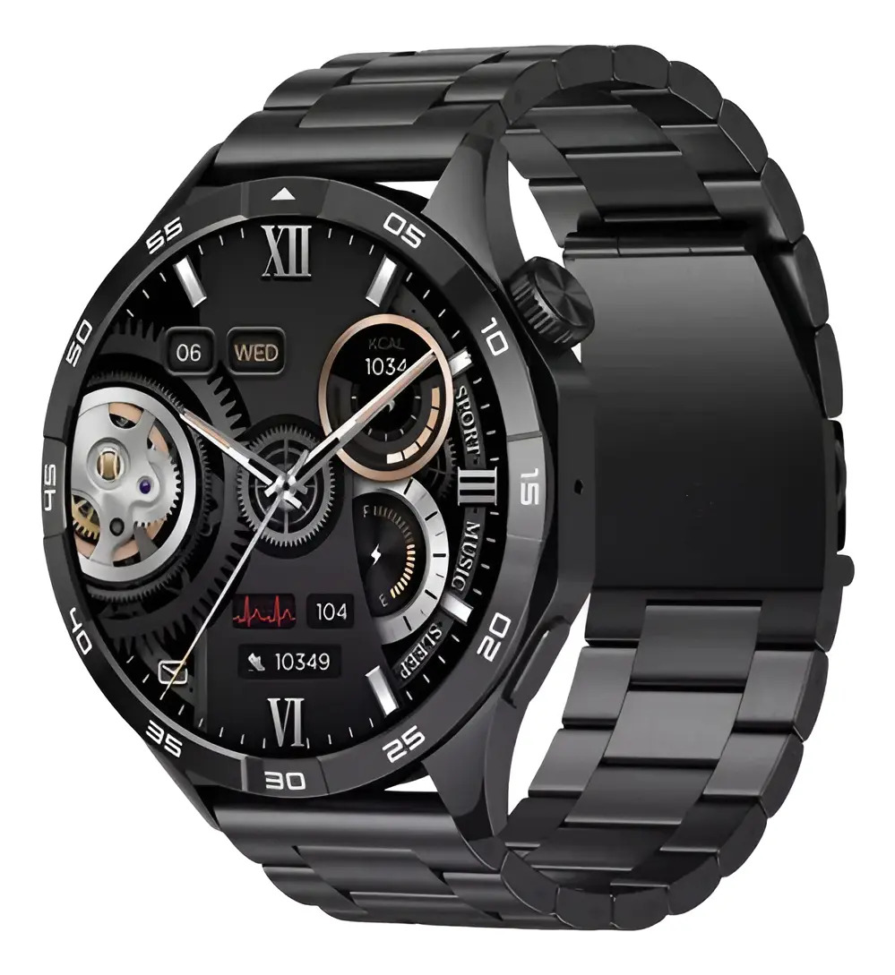 Smartwatch G-tide Power Amoled 1.43 Resistente Agua 5 Atm Con 3 Correas Negro
