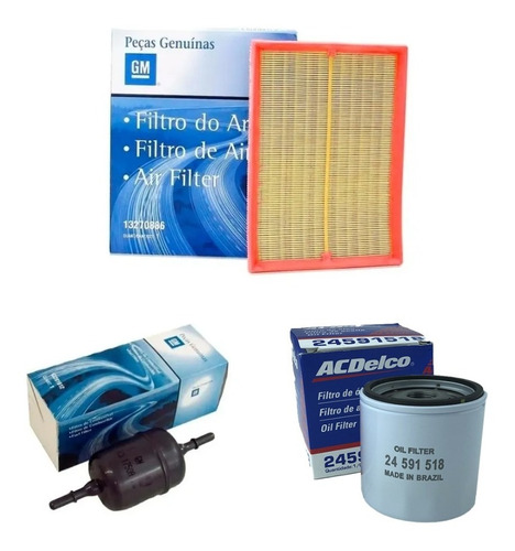 Kit 3 Filtros Originales Gm Chevrolet Meriva 1.8 2008