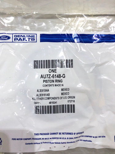 Imagen 4 de 5 de Juego De Anillos Estandar F250 Y F350 Super Duty Original
