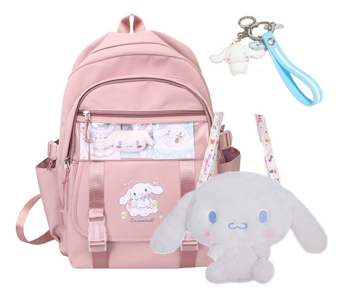 Mochila Escolar Cinnamoroll Con Bandolera