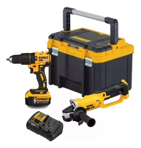 Kit Taladro Percutor Dcd778+esmeril Angular Dcg412b Dewalt