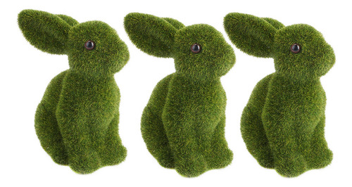 Figura De Conejo De Pascua Con Forma De Conejo De Musgo, 3 U