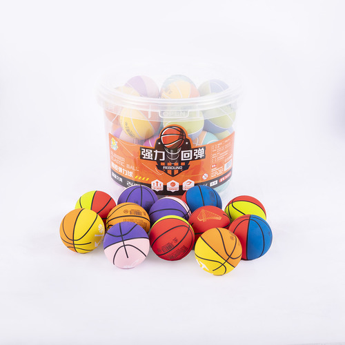 Pelota Goma Mini Basketball Balde 24 Unid, Sorpresitas