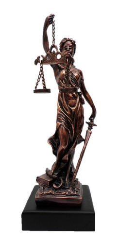 Dama Diosa Justicia 29cm Metalizada Escultura Themis Abogado
