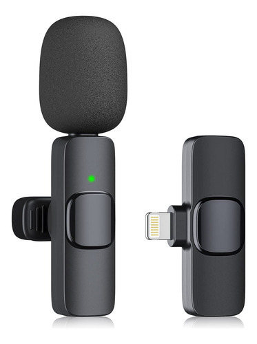 Micrófono Profesional Inalámbrico Kopdkes Para iPhone Color Negro