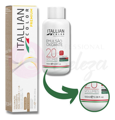  Coloração Itallian Color 60g Profissional Tom 6.1 - LOURO ESCURO CINZA