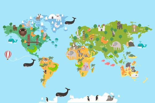 Planisferios Mapas Del Mundo Editables