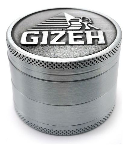 Moledor Gizeh Metálico Silver 4 Partes 50mm