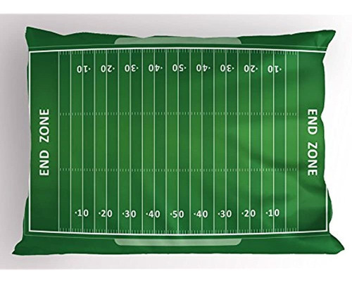 Ambesonne Football Pillow Sham, Field Of The Game Estrategia