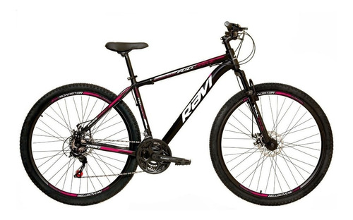 Mountain bike Ravi Bike Full Drive aro 29 17 21v freios de disco mecânico cor preto/rosa