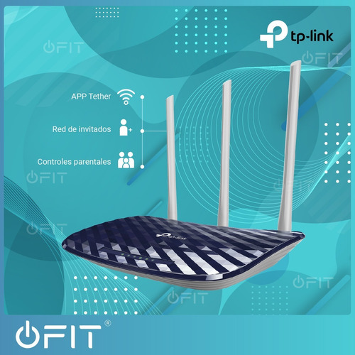 Imagen 8 de 10 de Router TP-Link Archer C20 azul y blanco 100V/240V