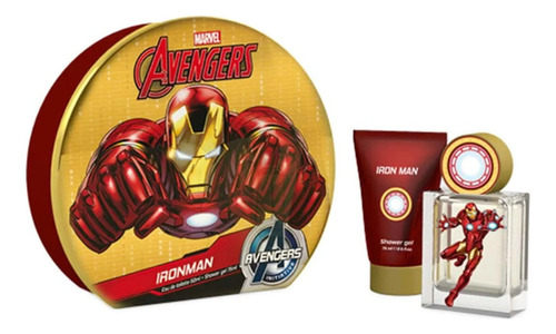 Perfume Para Niños Marbel Avengers Iron Man + Gel De Baño   