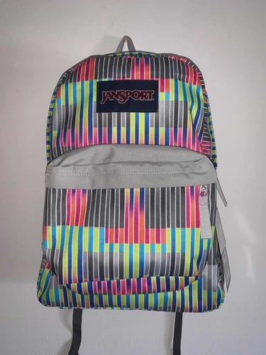 Mochila Jansport Superbreak Original Nueva Diseño Rayas