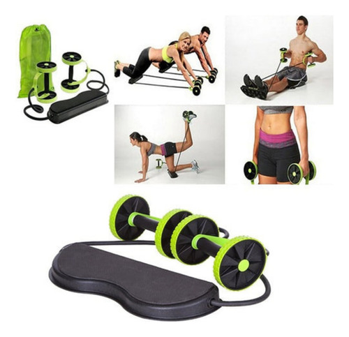 Rueda Abdominal Con Elásticos Revoflex Fitness Training
