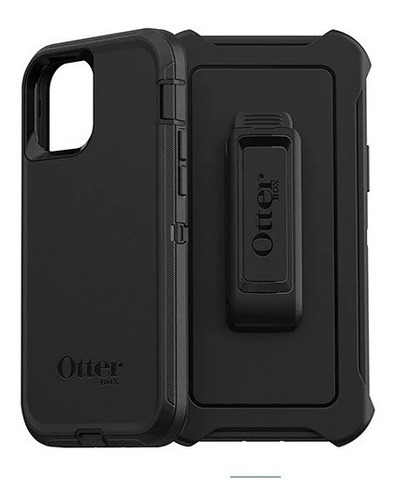 Otterbox Defender Series + Clip Compatible iPhone 12 Mini Color Negro