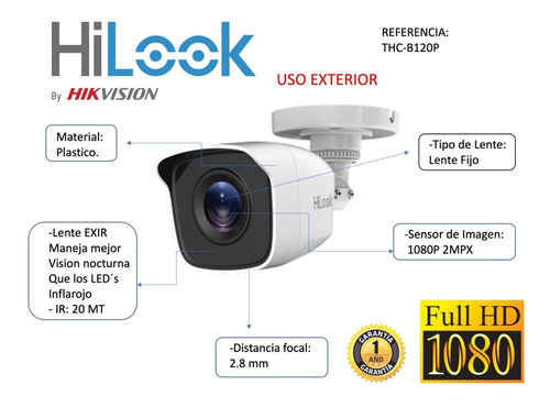 Imagen 7 de 10 de Kit Hikvision Hilook Dvr 1080 4ch + 4 Cámaras 1080p +accesor