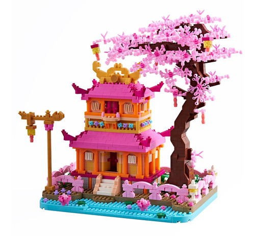 Klmei Sakura Tree House - Juego De Construccin De Micro Bloq