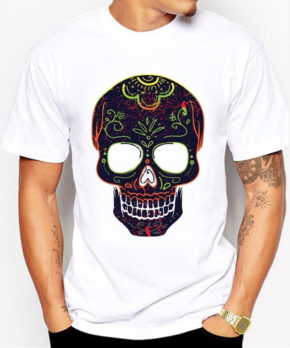 Camisas Para Hombre Blancas Día De Los Muertos Originales 