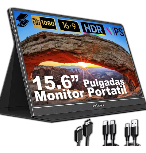 ARZOPA Monitor Portatil, 17.3 de 1920×1080 FHD IPS Pantalla