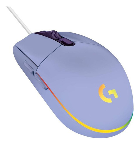 Mouse  G203 Lightsync Gaming Lila