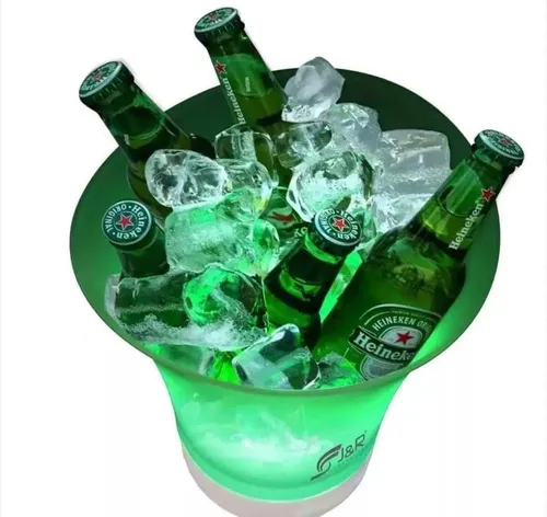 comprar Hielera Con Luz Led Enfriador Botellas Cerveza Vinos Fiesta