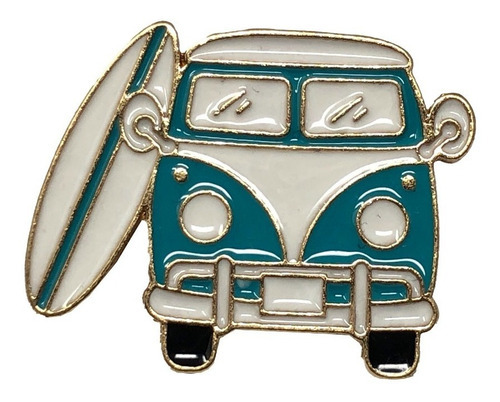 Pin Broche Acero Inoxidable Prendedor Para Hombre Sarosa Color VW Retro