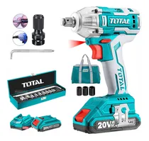 Comprar Llave De Impacto 20v ½ + Dados Total  Adaptador Atornillador
