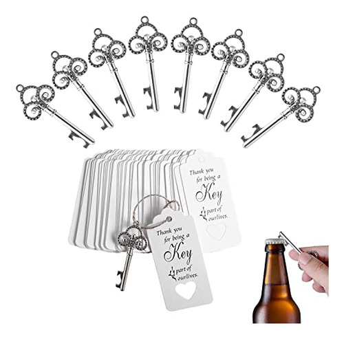 Abnaok 50pcs Wedding Favors/ Party Favors Key Bottle Opener,