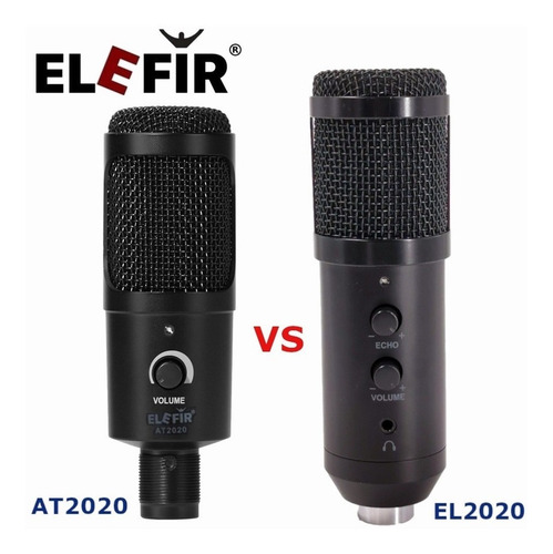Imagen 9 de 10 de Kit Microfono Condenser Elefir 2020 Usb Tripo Brazo Antipop