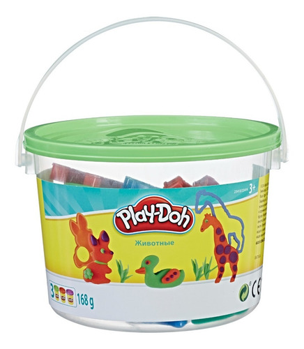 Play-doh Mini Cubeta De Figuras Masas Moldeables Hasbro /g Color Verde