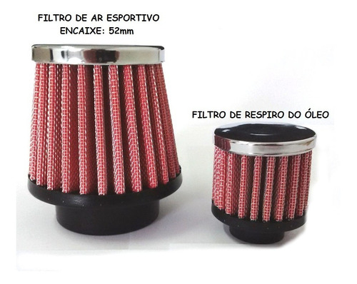 Filtro Esportivo Brasilia Carburação Simples Mega Oferta