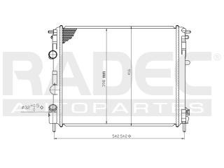 Radiador Renault Kangoo 2002-2003-2004 L4 1.6lts Estandar