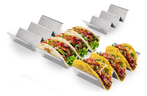 Juego De 4 Soportes Para Tacos De Acero Inoxidable, ..