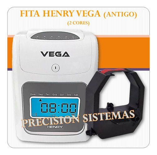 Fita De Impressão Relógio Ponto Henry Vega - Antigo