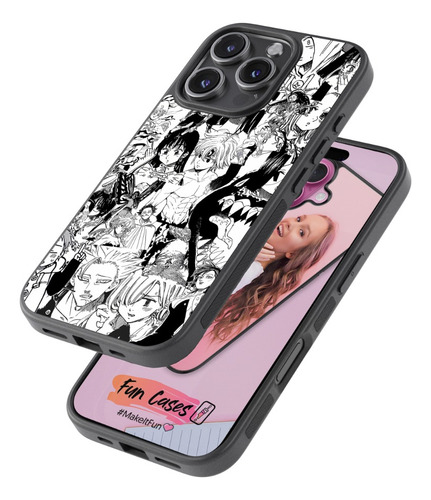 Funda Siete Pecados Capitales Meliodas Ban Escanor Merlin Negro Iphone Se 2020