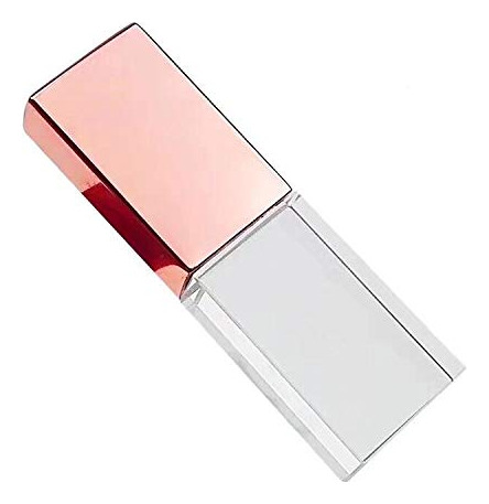 Memoria Usb 2.0 Cristal Rosa 16 Gb Luz Led Lapiz