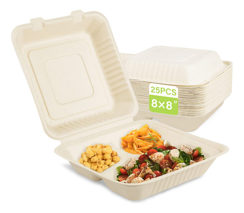 Greensight Compostable Take Out Food Container 6x6, 86tre