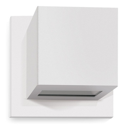 Arandela Box Mini Cubo 2 Fachos Parede Muro Pequena Cor Branco texturizado 110V/220V