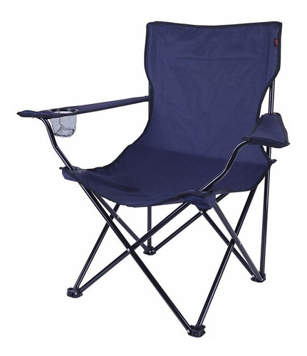 Cadeira Dobrável Alvorada Camping Pesca + Bolsa Nautika Azul