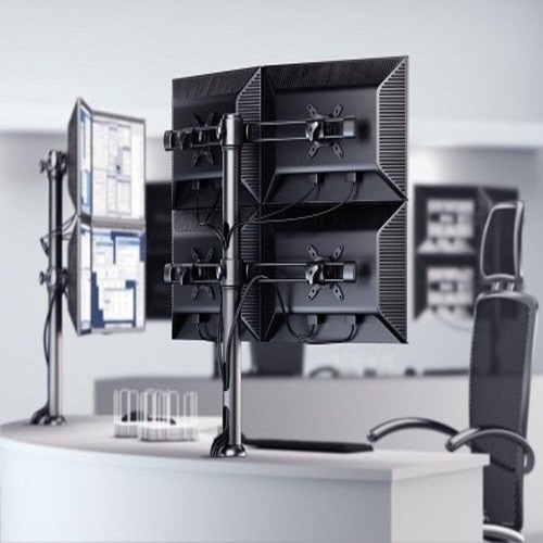Imagem 4 de 5 de Suporte Para 4 Monitores E Tv De Mesa Articulado 4 Monitores