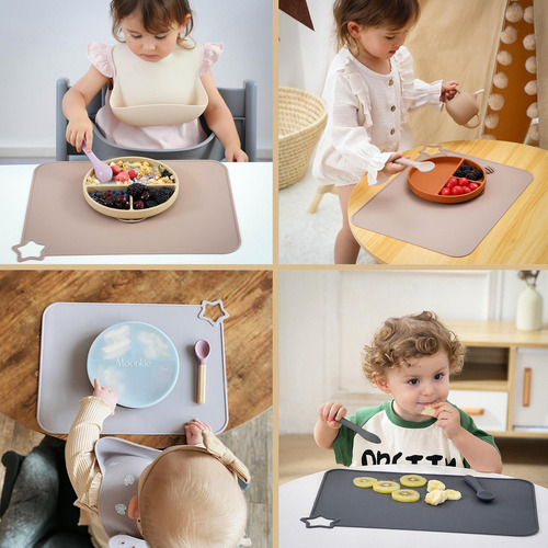 Manteles Individuales De Silicona Para Bebés Y Niños, A
