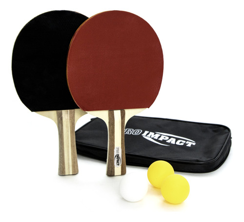 Pro Impact Juego Ping-pong Portatil(2 Pala Raqueta 3 Bola